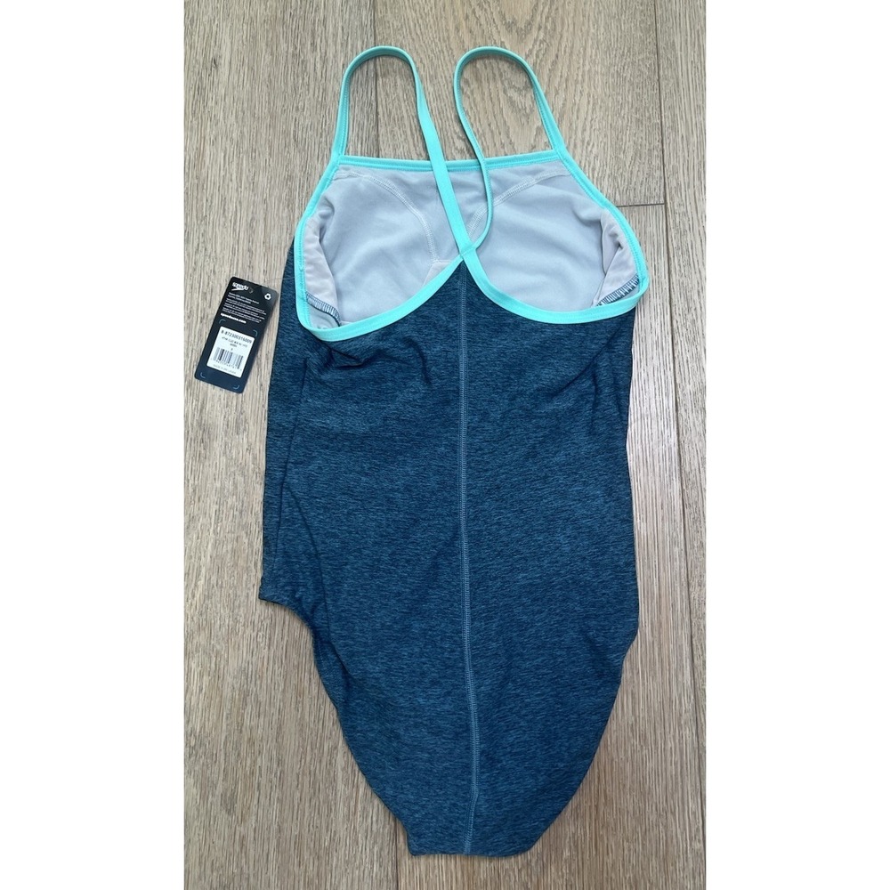 Speedo Women's Size 8 Blue Cross Back Bathing Suit for Pool and Beach - Picture 4 of 7